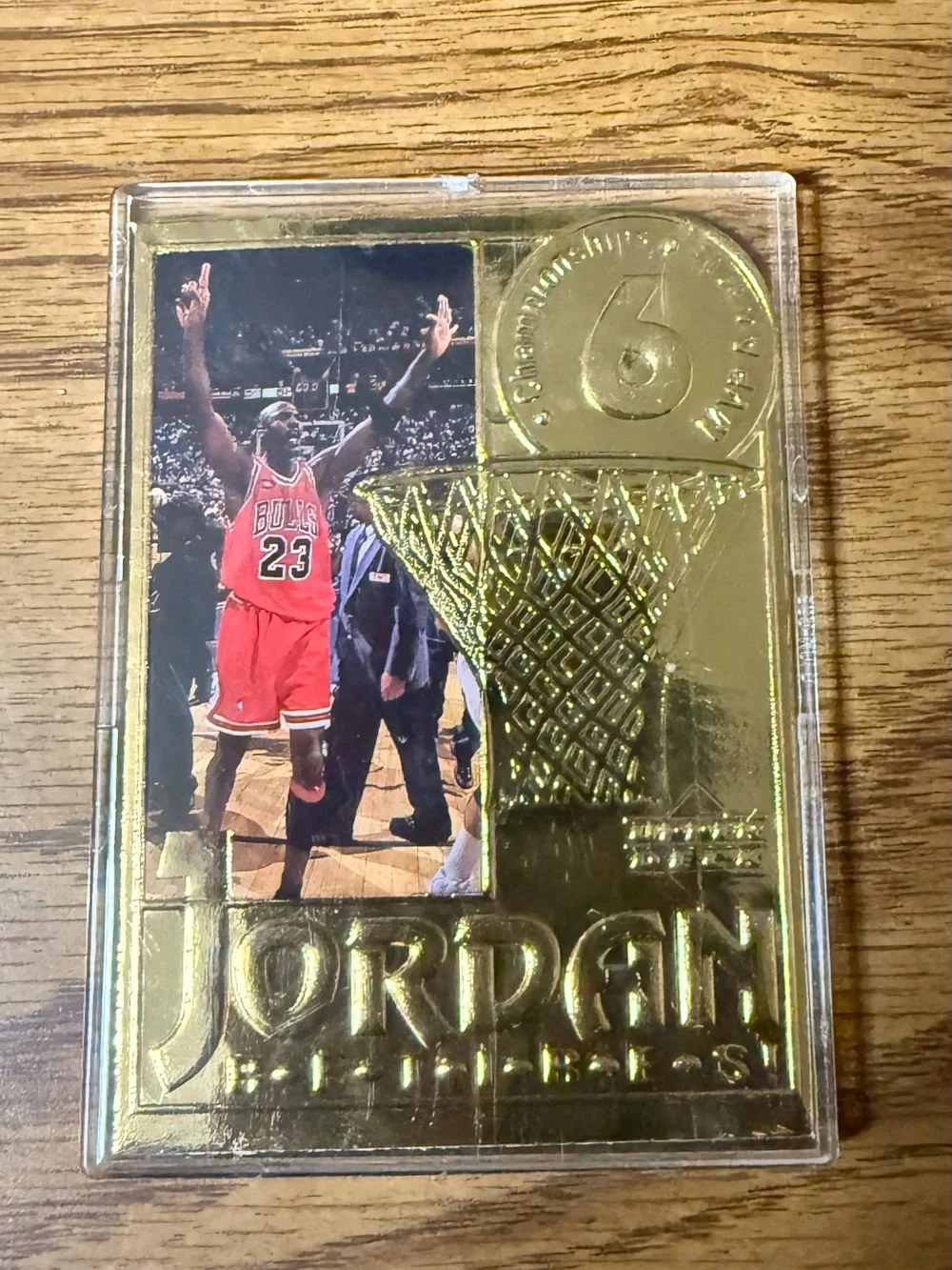 Jordan Gold and White Commemorative Card
